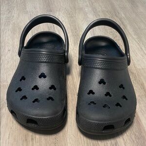 CROCS Black Sandals with Mickey Mouse holes from Walt Disney World